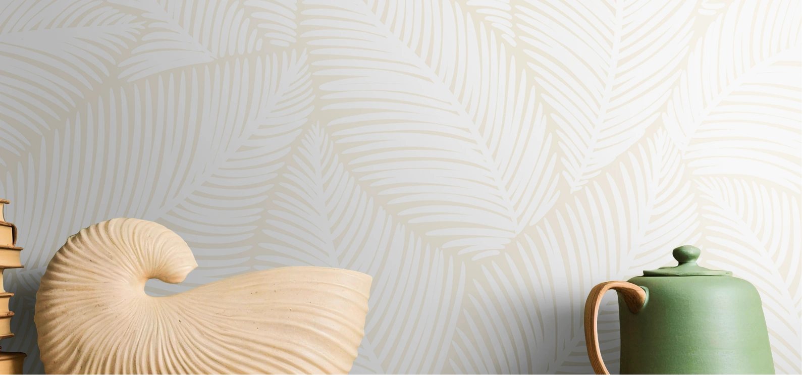 Minimalist leaf pattern wallpaper